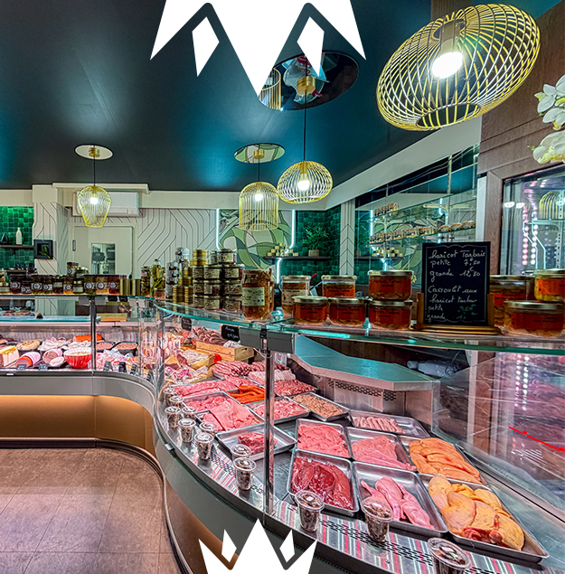 Vitrine de notre charcuterie à Jurançon - Au Roi de l'Andouille